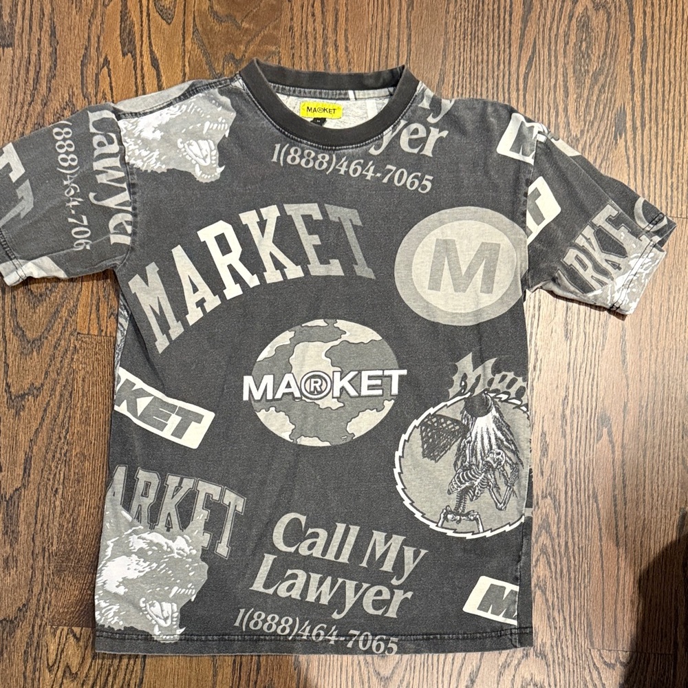 Market Kids Graphic Tee - Black and Gray